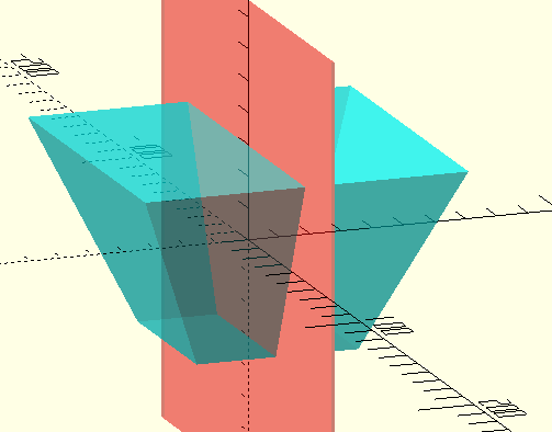 a 3D render of the pyramid with a sectioning plane down the middle