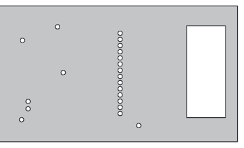 a PCB plane with only vias and a cutout